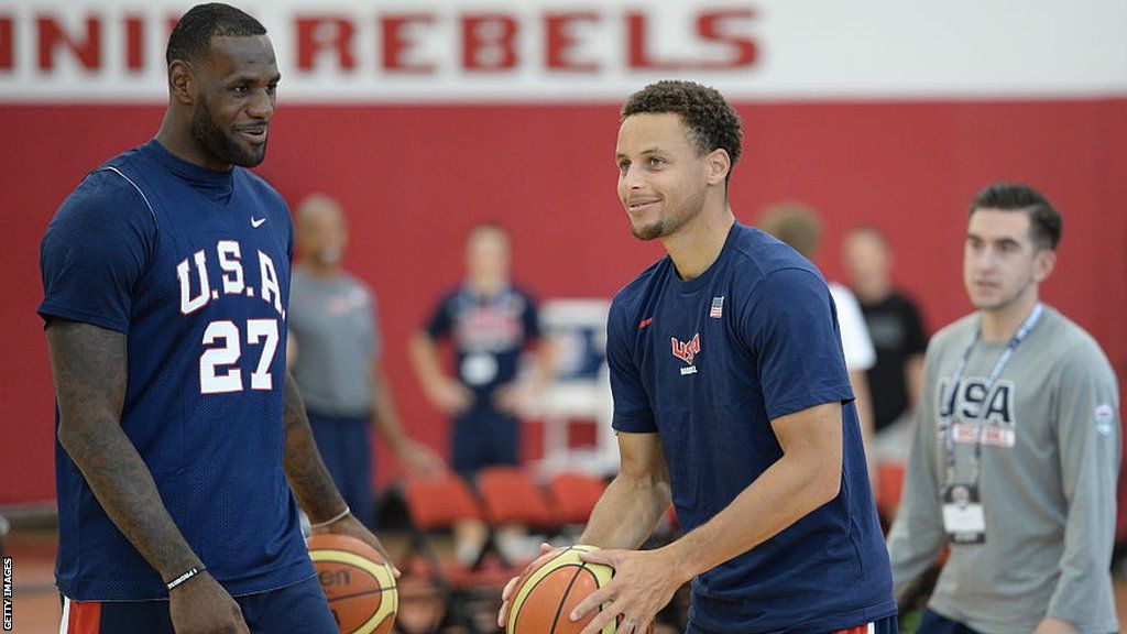 Na seleção, Stephen Curry e LeBron James podem realizar sonho de torcedores e jogar juntos
