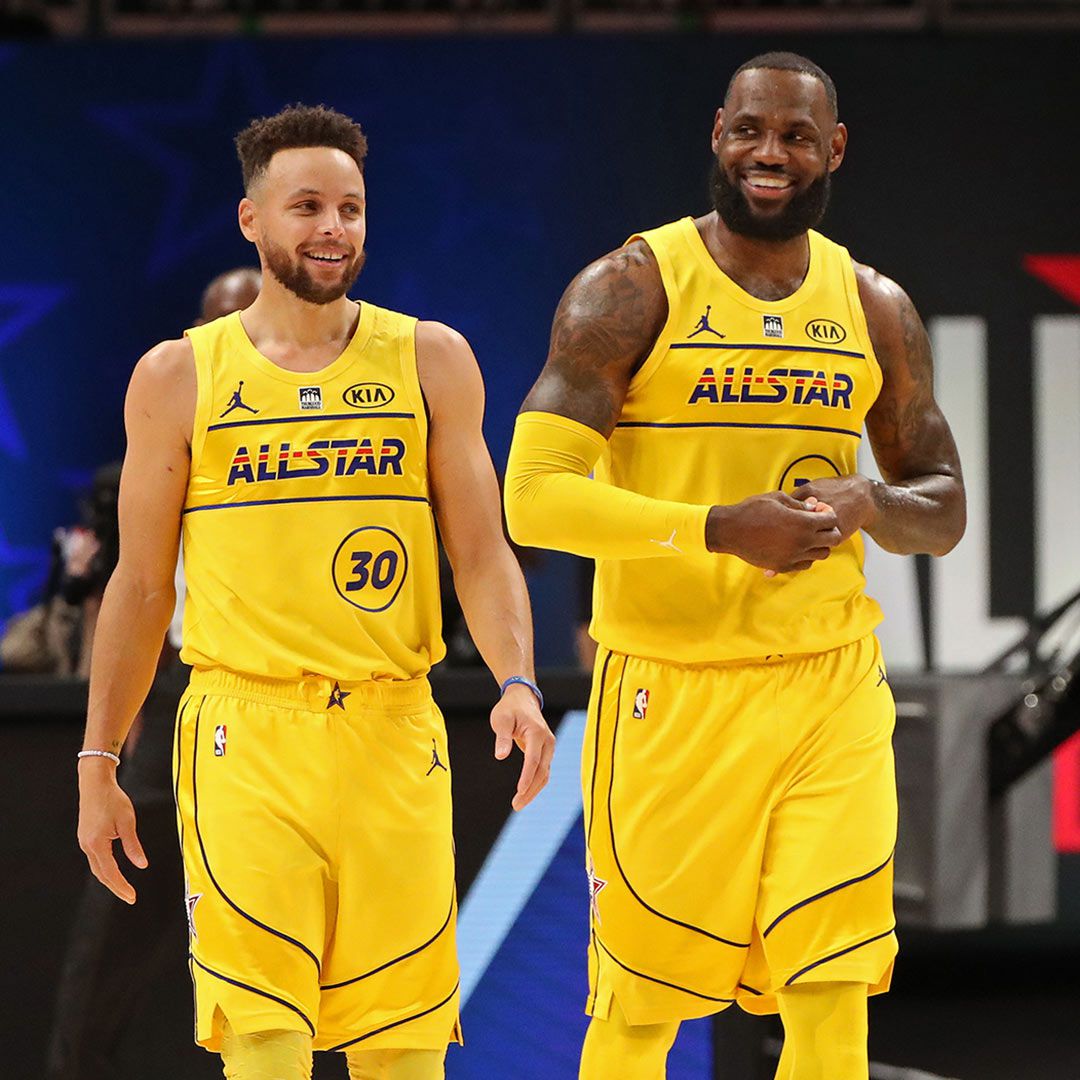 Stephen Curry e LeBron James pelo mesmo time no All-Star Game 2021